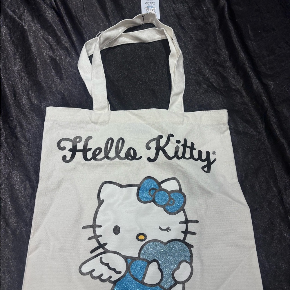 Hello Kitty Tote Bag with Blue Heart